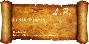 Ludik Placid névjegykártya